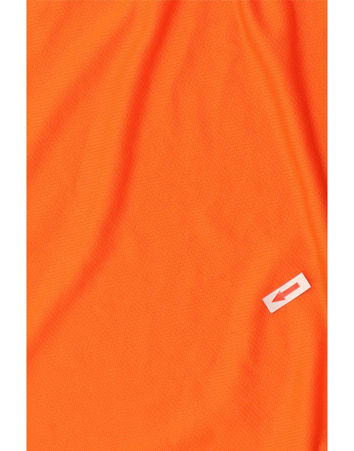 Nike pentru bărbați Dri Fit Top cu mânecă lungă, mare portocaliu, poliester color bloc