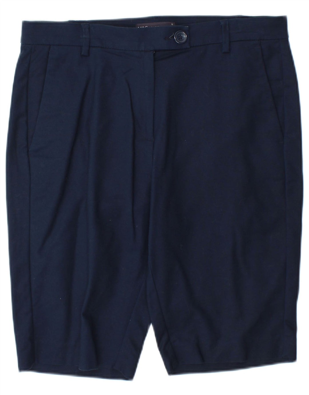 Pantaloni scurti chino pentru femei Marks & Spencer UK 12 Medium W30 Bumbac bleumarin