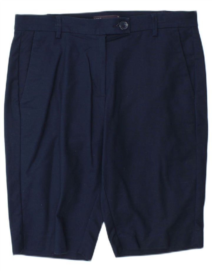 Pantaloni scurti chino pentru femei Marks & Spencer UK 12 Medium W30 Bumbac bleumarin