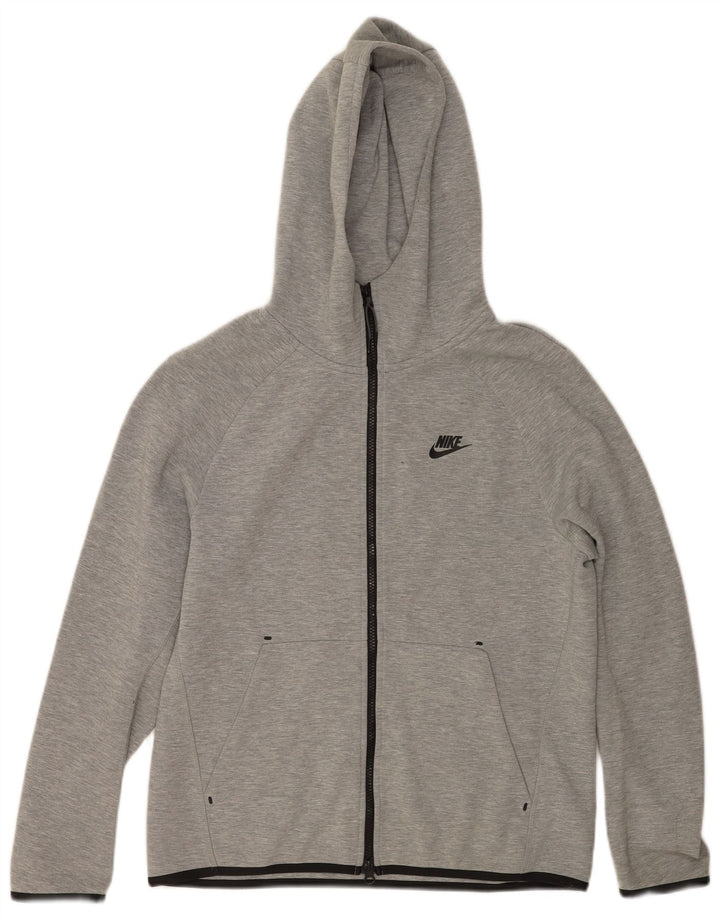 Pulover Nike pentru bărbați, cu fermoar, din bumbac cu pete mici, gri