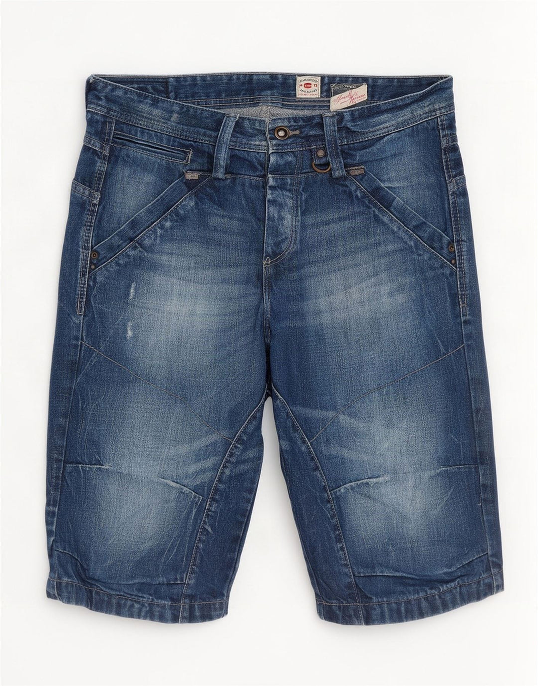 Pantaloni scurți Jack & Jones pentru bărbați din denim învechit, mediu W32, bumbac albastru