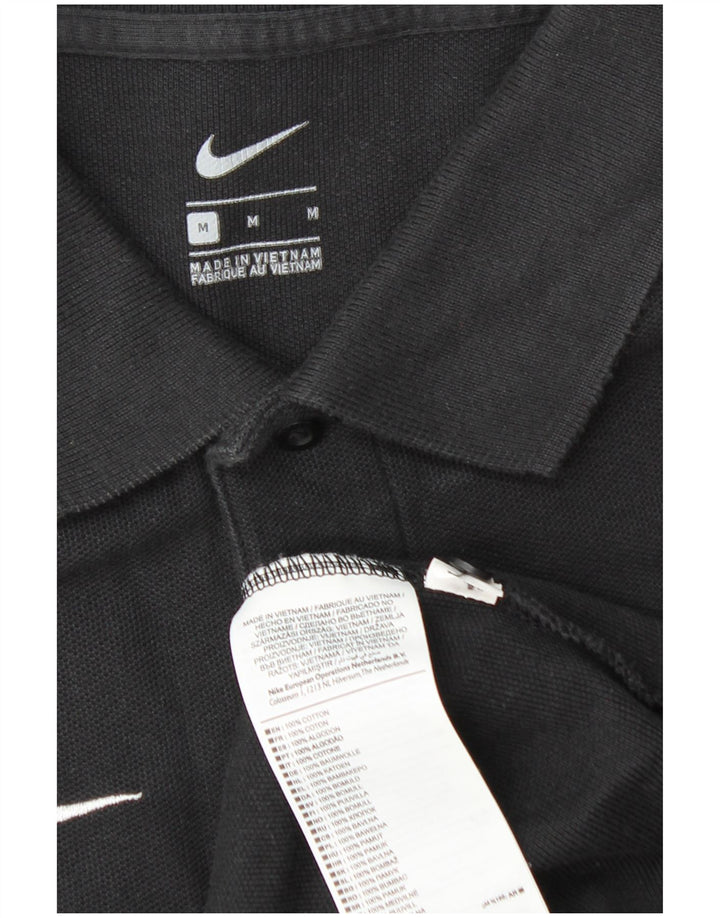 Tricou polo NIKE pentru bărbați, bumbac mediu negru