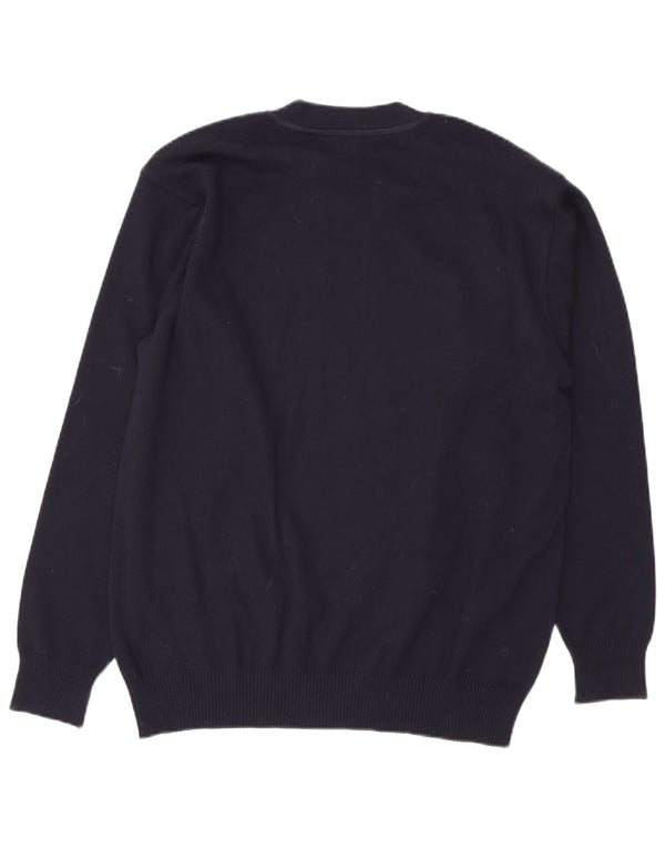 PAUL & SHARK Pulover pentru bărbați cu decolteu rotund, mare, lână bleumarin