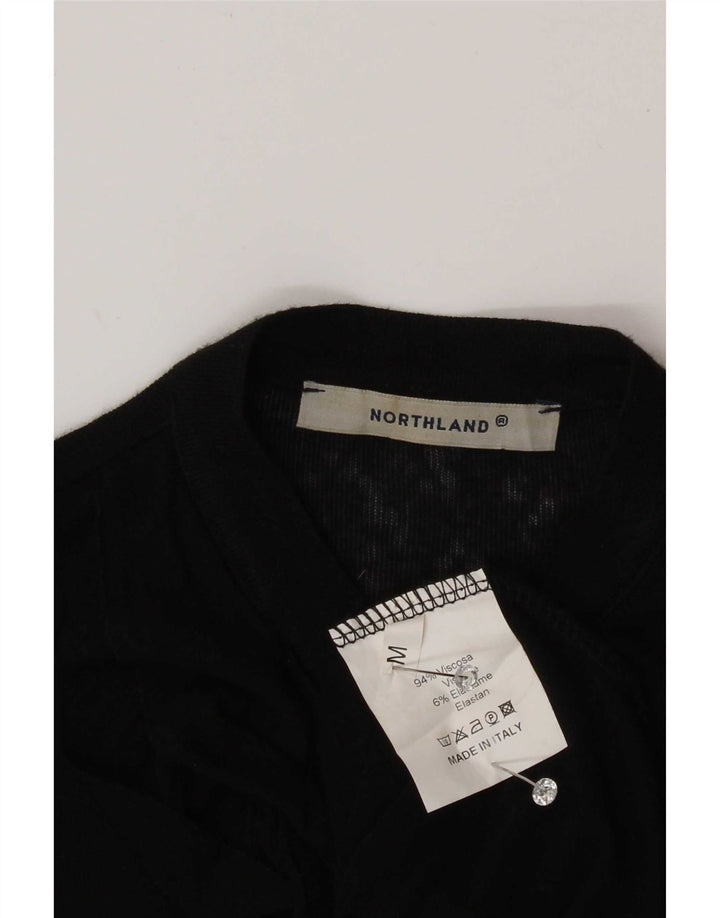 Bluză Northland pentru femei cu mânecă lungă, cu volan în față, UK 12 Medium Black