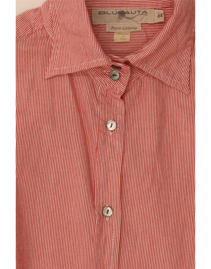 Blunauta Cămașă Femei IT 44 Medium Red Pinstripe Bumbac
