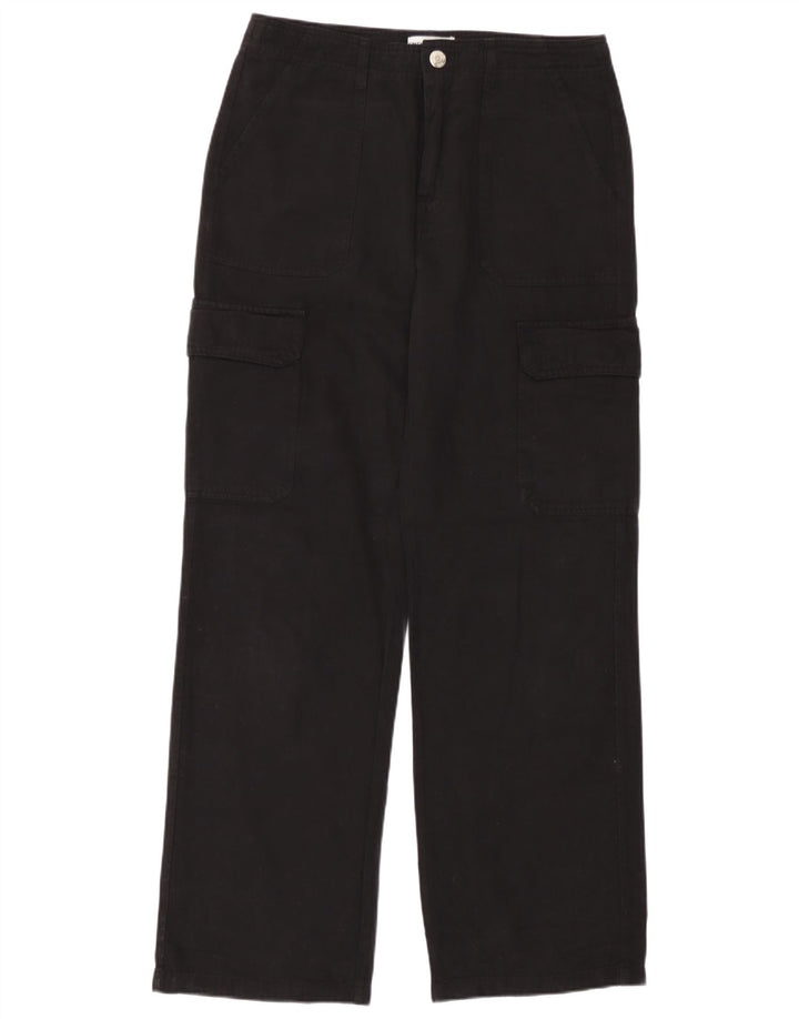 Pantaloni cargo drepti pentru femei Zara EU 40 Medium W30 L30 Negri