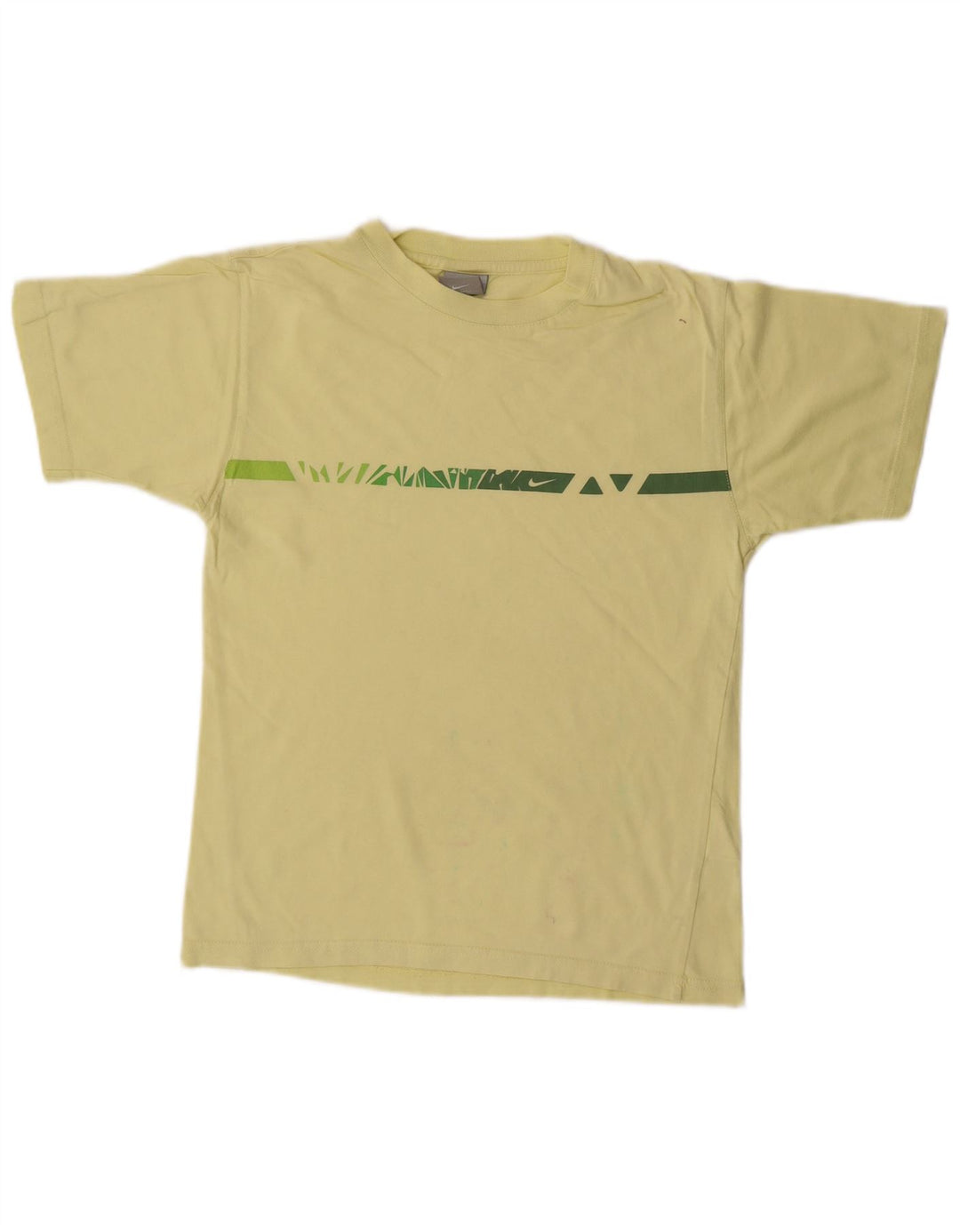 Tricou grafic Nike pentru băieți Top 10-11 ani Bumbac galben mediu