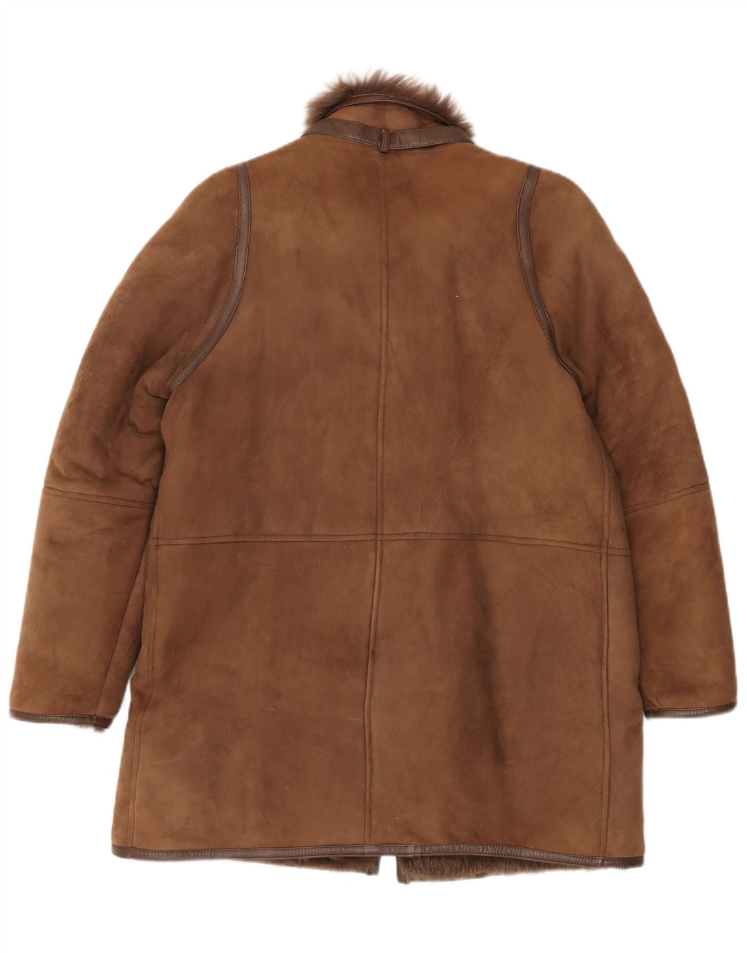 Palton vintage pentru femei din shearling EU 42 XL maro