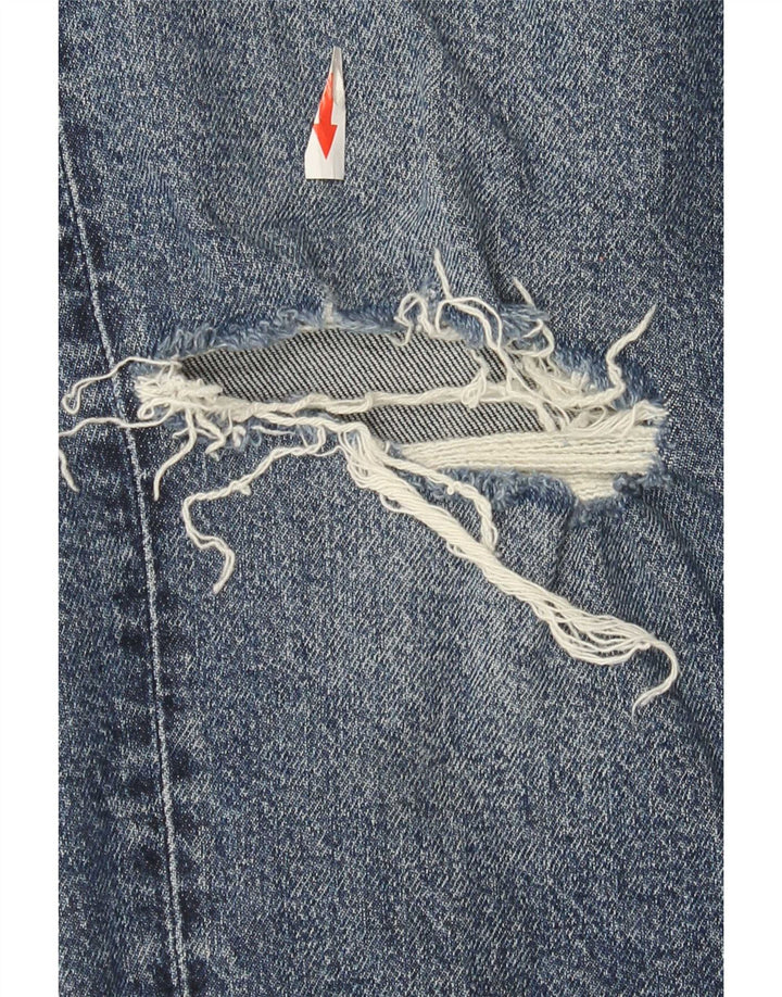 Blugi Distressed drepte pentru femei Zara EU 40 Medium L30 L28 Bumbac albastru