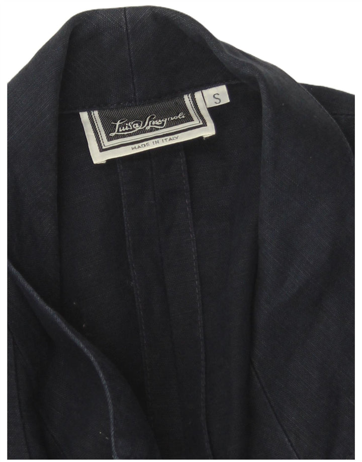 Sacou blazer pentru femei Luisa Spagnoli cu 1 nasture UK 10 Mic bleumarin