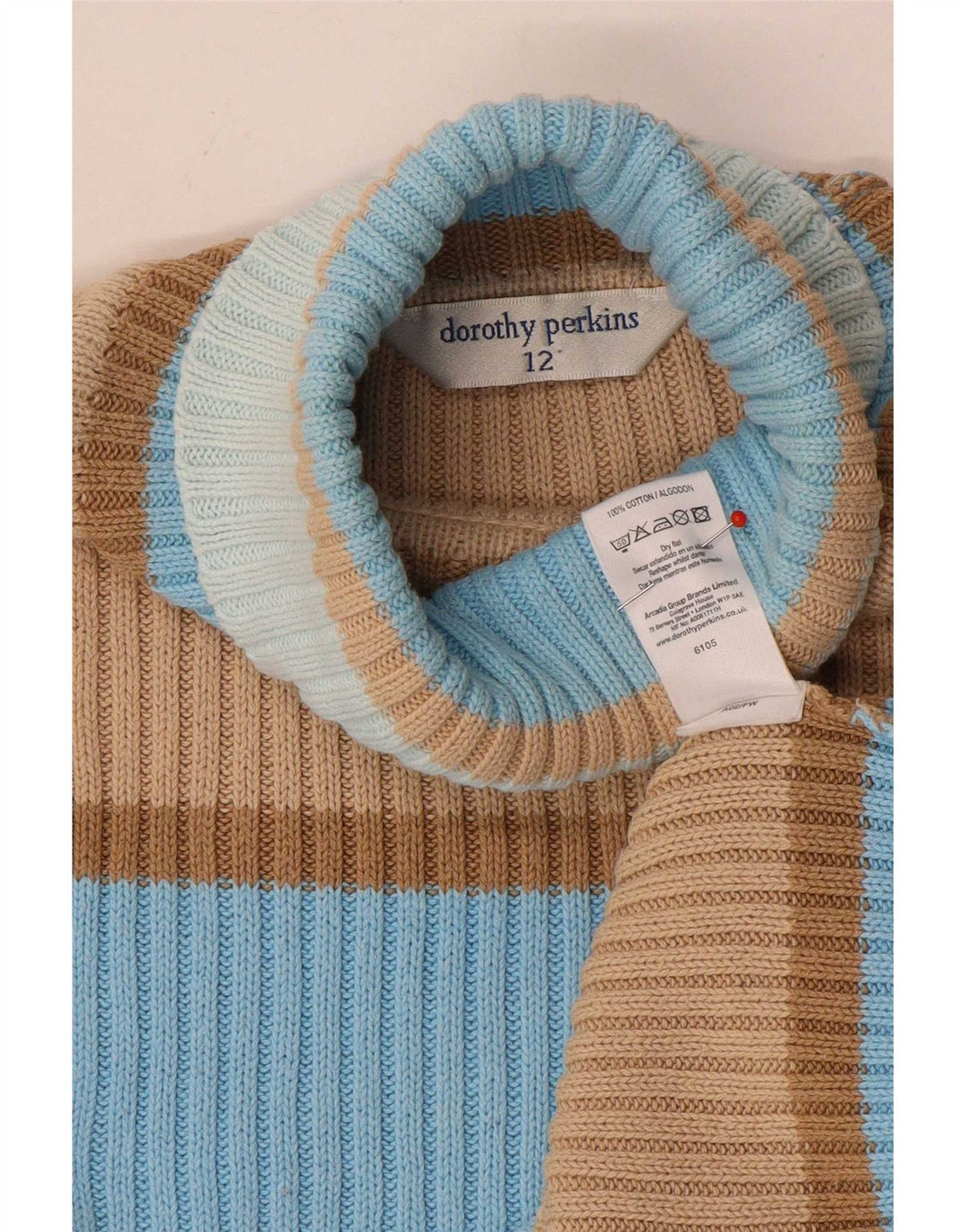 Dorothy Perkins Pulover cu gât rulat pentru femei UK 12 Medium Multicolor