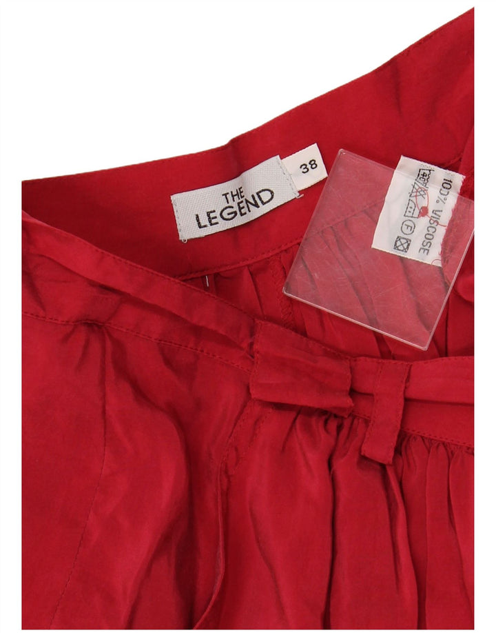 VINTAGE Fusta A-Line pentru femei EU 38 Medium W28 Red Viscose