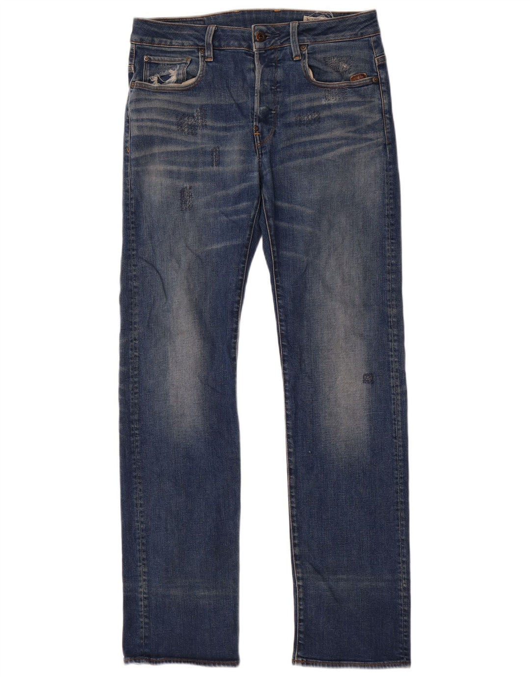 G-Star Blugi Distressed drepte pentru bărbați W30 L34 Bumbac albastru