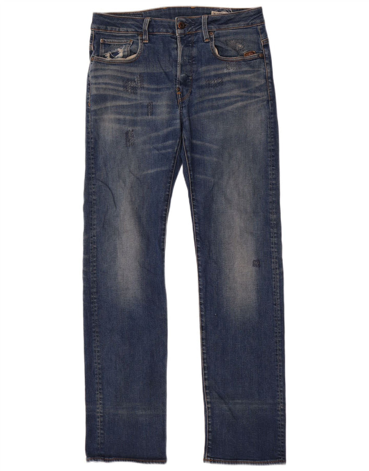 G-Star Blugi Distressed drepte pentru bărbați W30 L34 Bumbac albastru