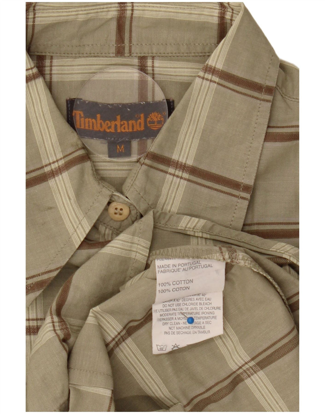 Cămașă Timberland pentru femei UK 14 Medium Khaki Check Bumbac