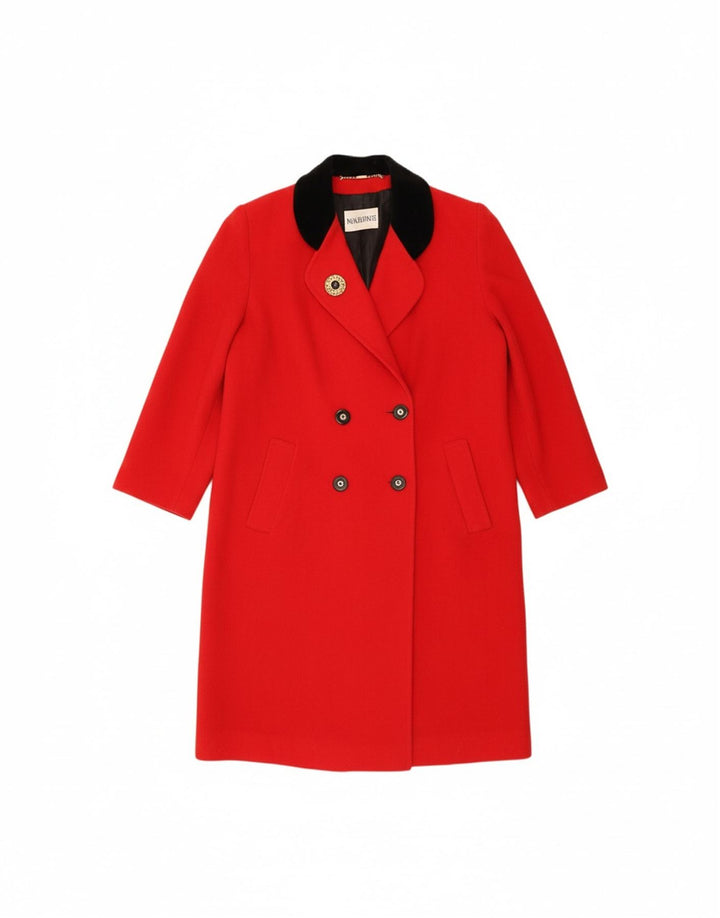 WINDSMOOR Womens Double Breasted Coat UK 14 Large  Red Wool