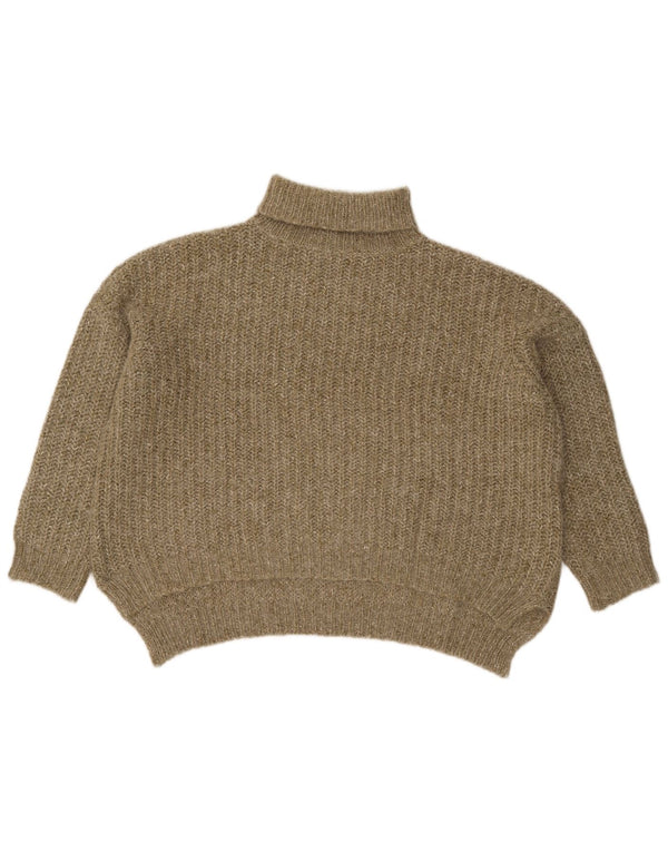 Pulover oversized cu gât rulat Zara pentru femei UK 14 Medium Khaki