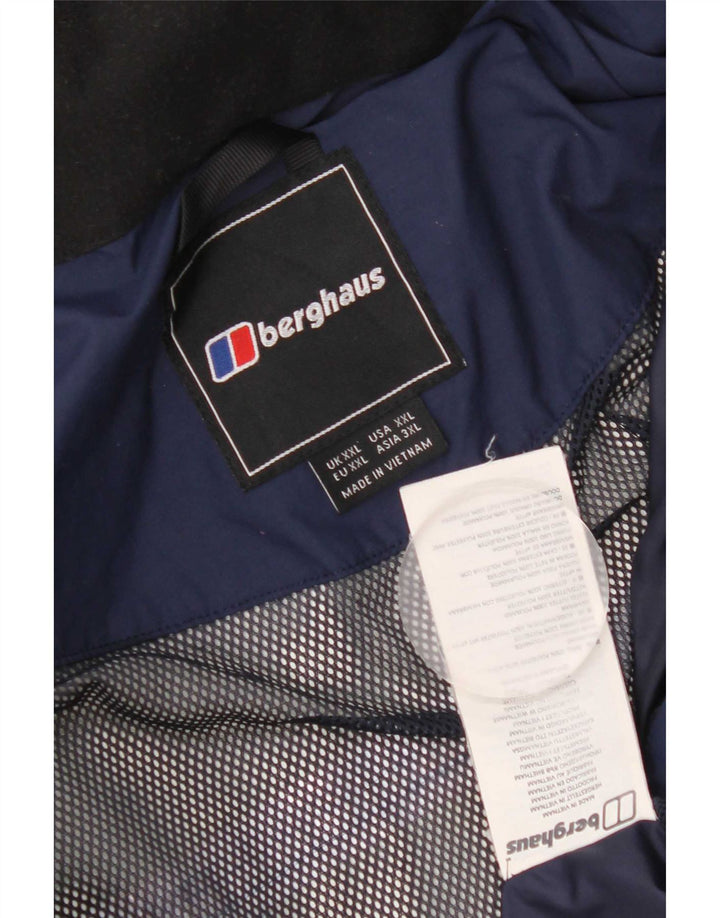 Jachetă de ploaie cu glugă pentru bărbați Berghaus UK 44 2XL poliester bleumarin