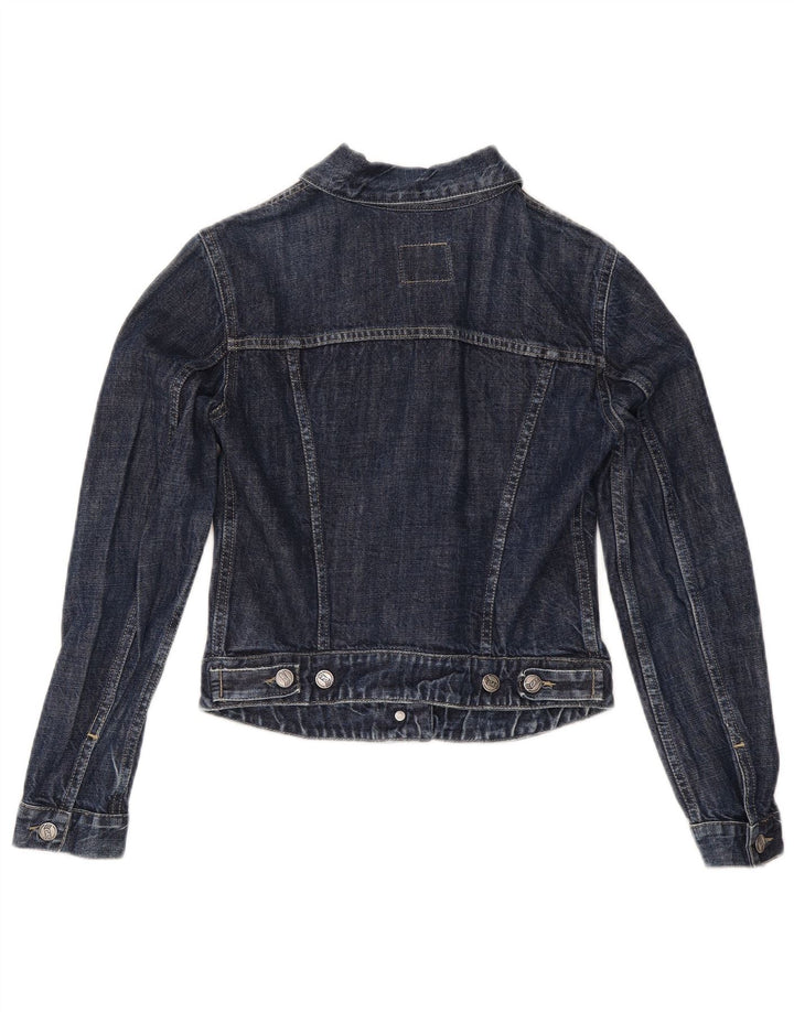 Jachetă de denim crop pentru femei Gas UK 10, bumbac, albastru bleumarin