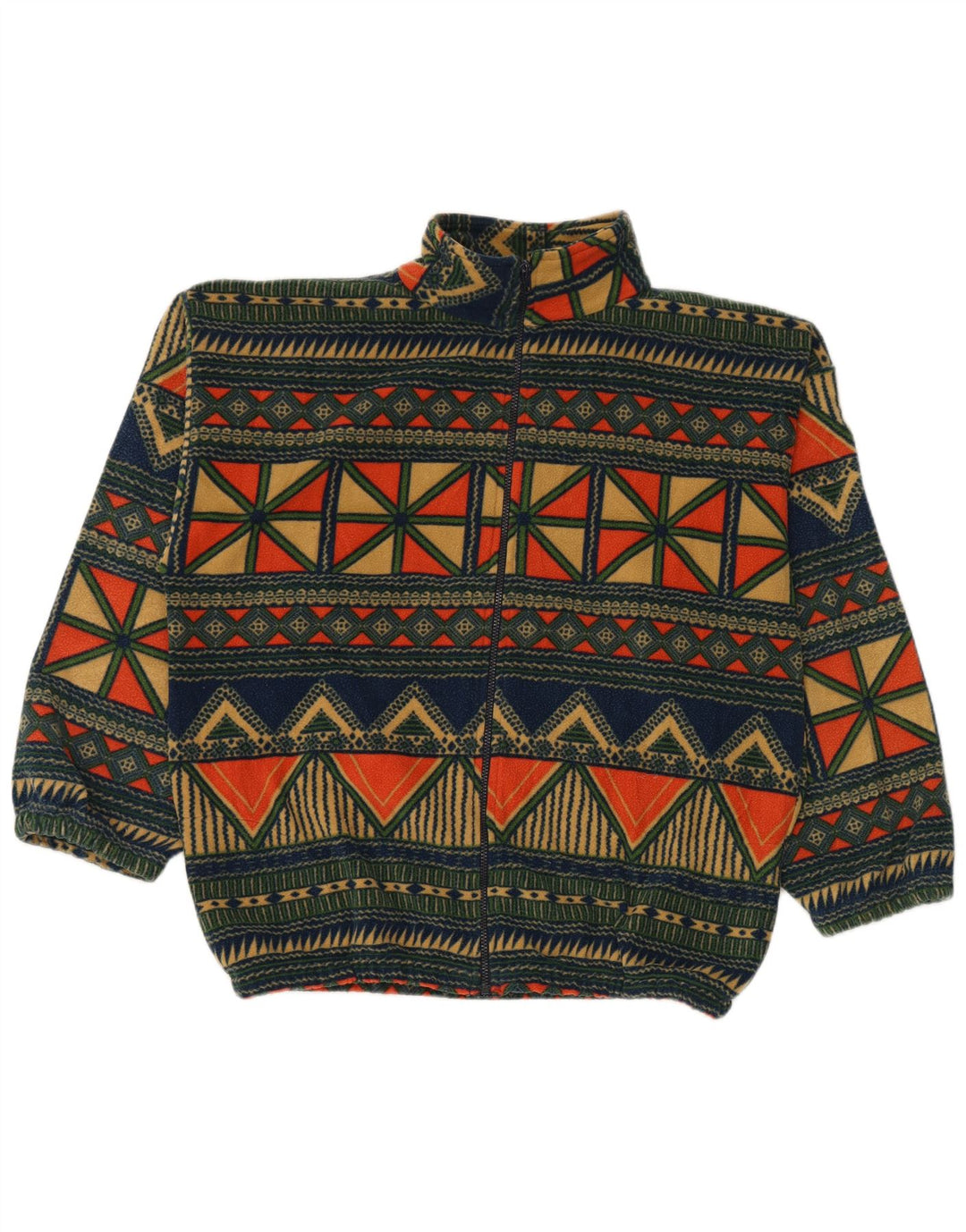 Jachetă din lână pentru bărbați VINTAGE UK 42 XL Poliester geometric multicolor