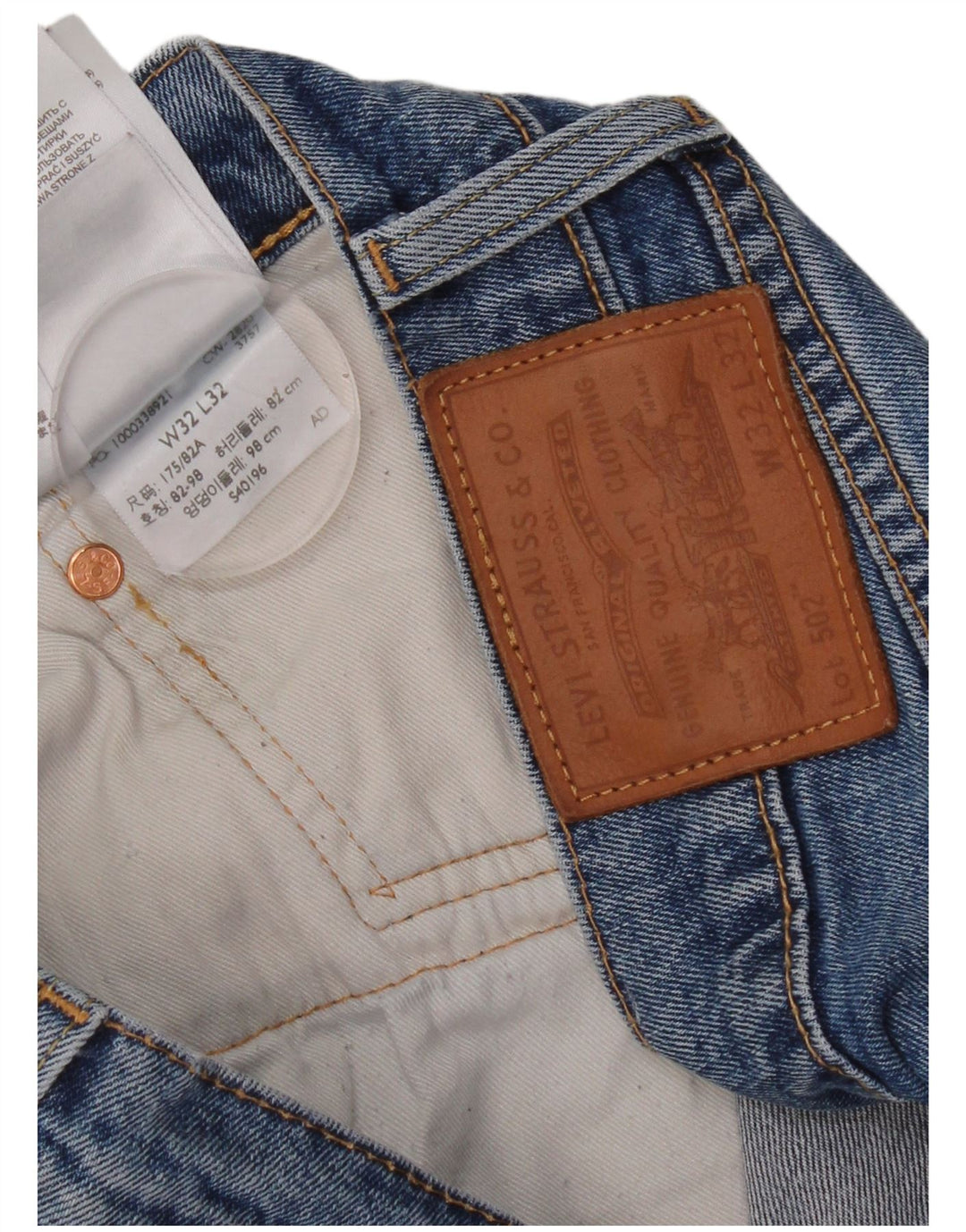 Blugi drepti pentru bărbați Levi's 502 W32 L32 Bumbac albastru