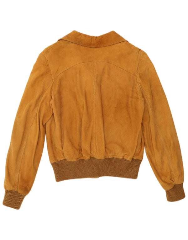 Bomber Vintage pentru femei de piele intoarsa IT 44 Medium Brown Retro