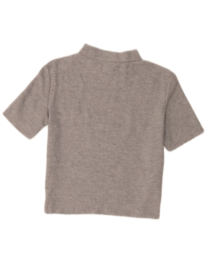 Tricou pentru femei Zara Trafaluc Crop Top UK 14 Medium Gri Poliester