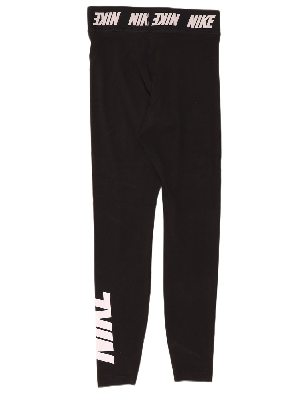 Leggings grafic NIKE pentru femei UK 8, bumbac negru mic