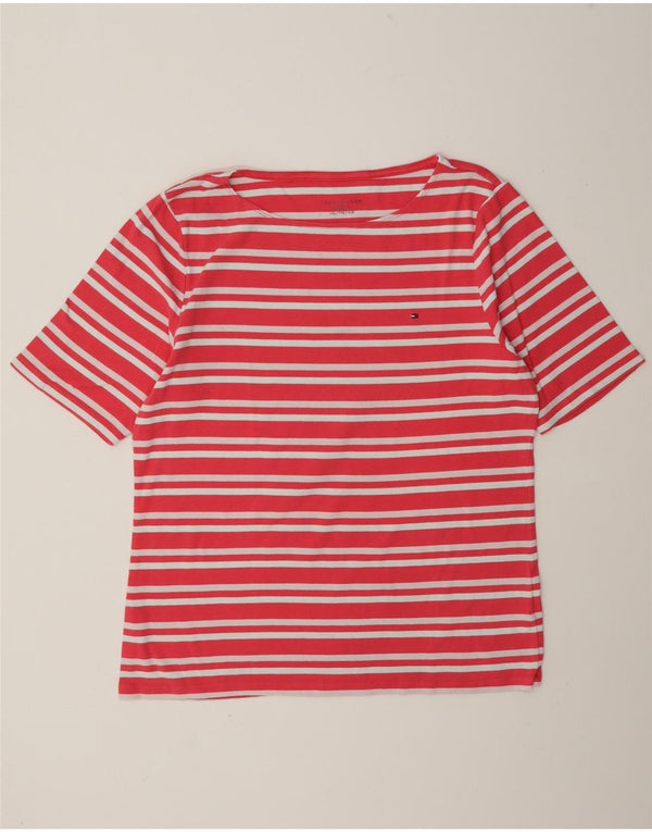 Top tricou Tommy Hilfiger pentru femei UK 20 2XL, bumbac cu dungi roz