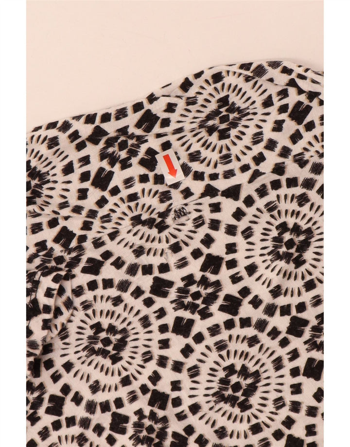 MICHAEL KORS Rochie A-Line fără mâneci pentru femei UK 18 XL Negru Floral Rayon