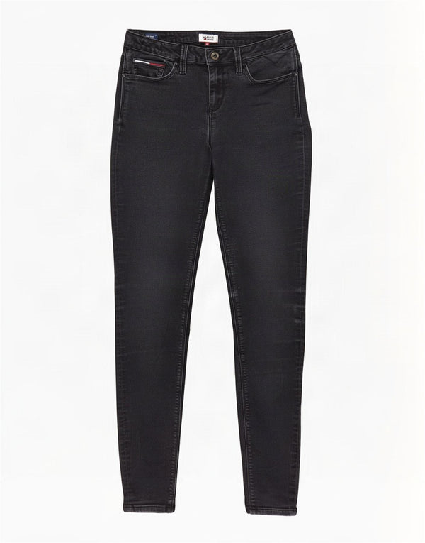 Blugi skinny Tommy Hilfiger pentru femei cu talie medie W29 L32 bumbac gri