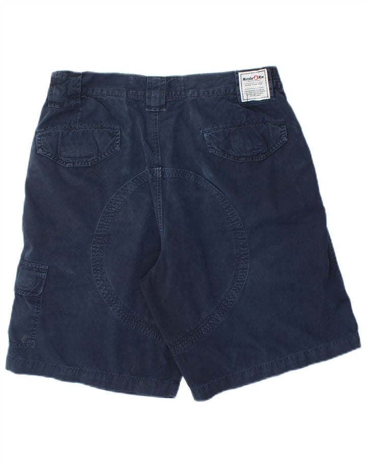 Pantaloni scurți cargo pentru bărbați Murphy & Nye W30, bumbac mediu albastru bleumarin