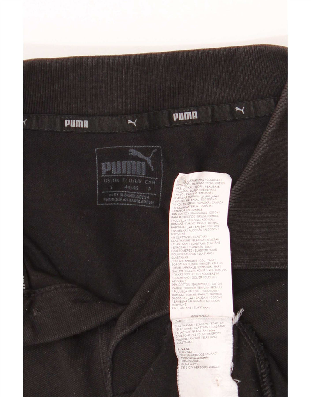 Tricou polo Puma pentru bărbați, bumbac negru mic