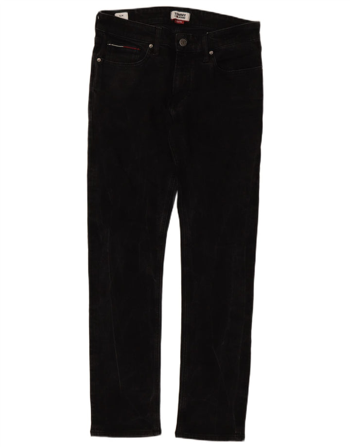 Blugi slim pentru bărbați Tommy Hilfiger W32 L32 bumbac negru