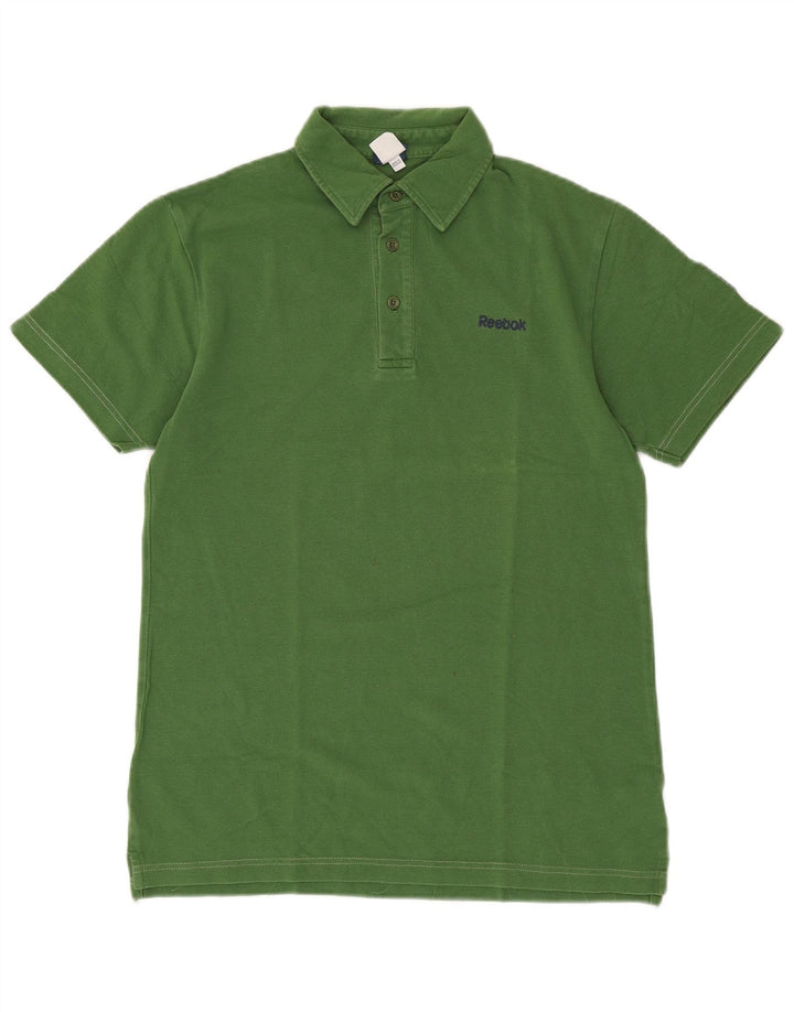 Tricou polo Reebok pentru bărbați, bumbac verde mic