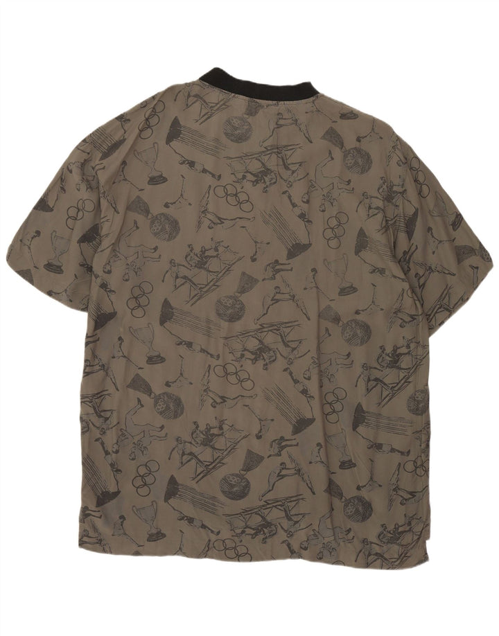 Tricou grafic pentru bărbați CIAO Top din viscoză gri mediu