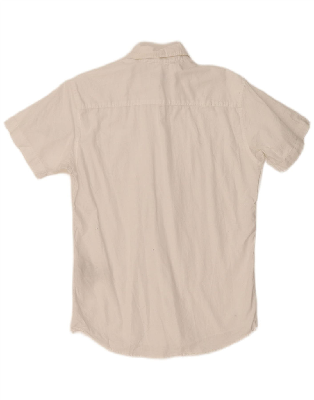 Cămașă cu mânecă scurtă pentru bărbați JACK & JONES, bumbac alb mic