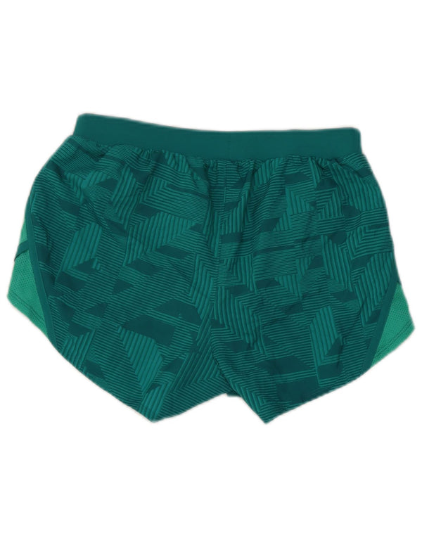 Pantaloni scurți sport Under Armour pentru femei Heat Gear UK 6 XS Green Geometric