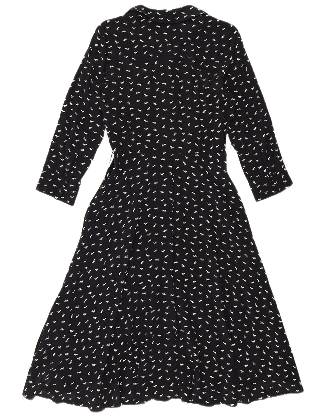 Rochie în formă de A Hobbs pentru femei UK 10 Mic bleumarin, viscoză cu imprimeu animal