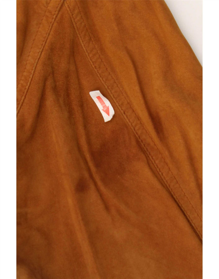 Bomber vintage pentru femei de piele intoarsa UK 18 XL maro