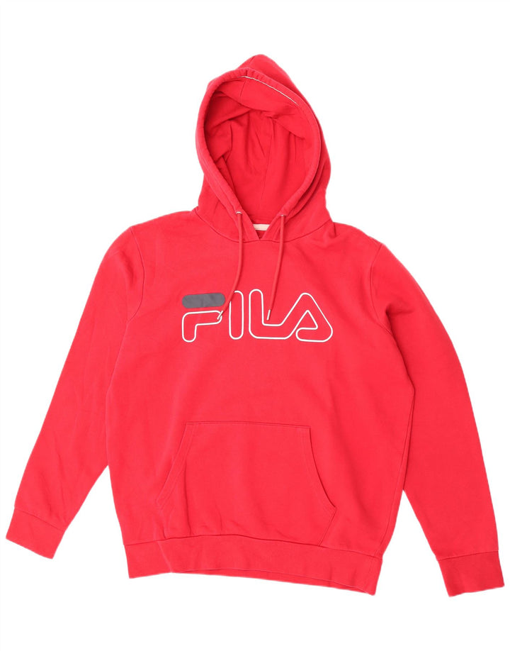 Pulover pentru bărbați Fila Graphic Hoodie, roșu mediu