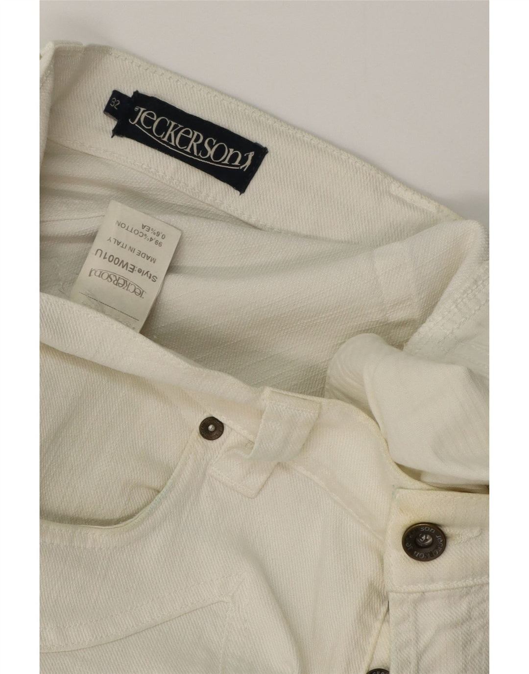 Jeans drept bărbați JECKERSON W32 L32 bumbac alb