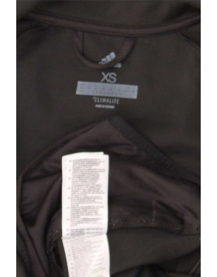 Jachetă de top pentru trening Climalite pentru femei Adidas UK 4/6 XS poliester negru
