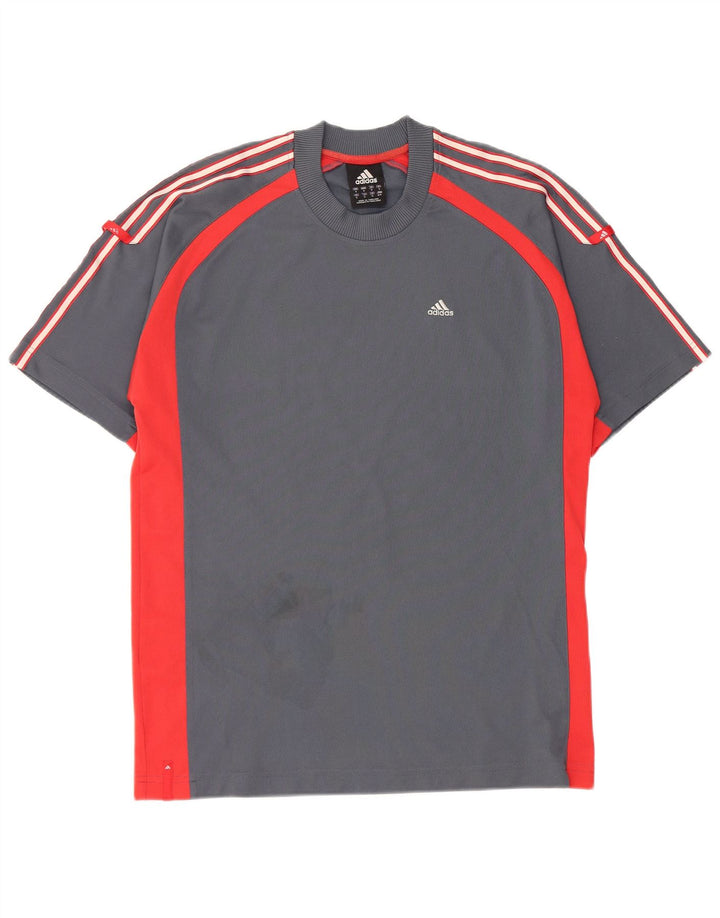 Tricou pentru bărbați ADIDAS Top mic, gri, poliester color bloc