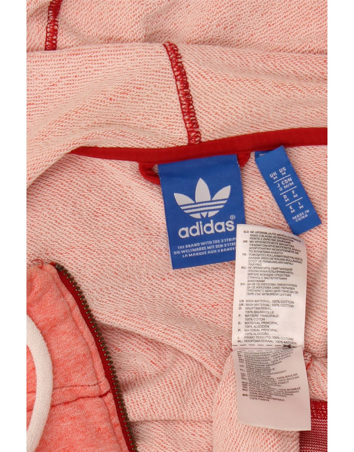 Pulover ADIDAS pentru femei, cu fermoar, UK 14, bumbac roz mediu
