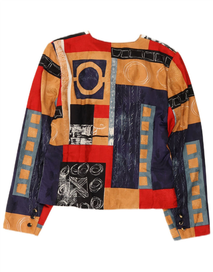 Jachetă Endora pentru femei cu 4 nasturi, Marea Britanie 12 Medium, multicoloră, mozaic