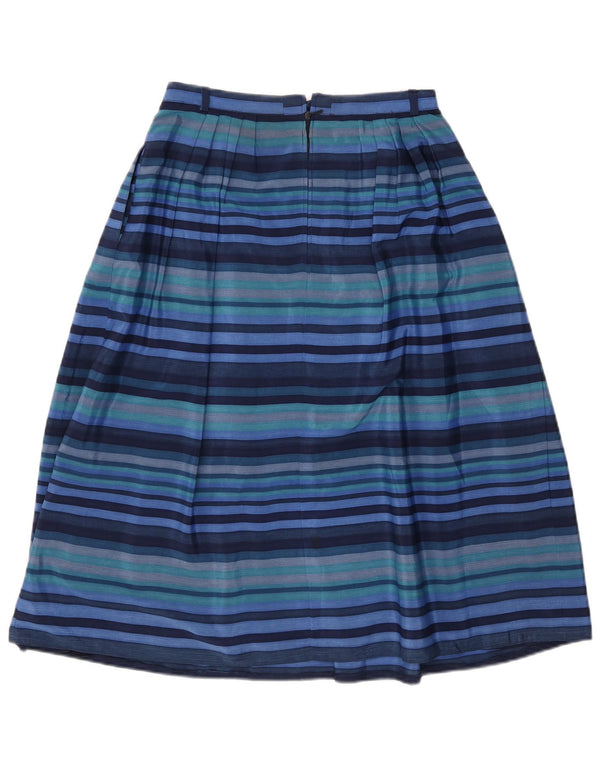 Fusta de damă vintage în formă de A EU 38 Medium W28 Poliester cu dungi albastre