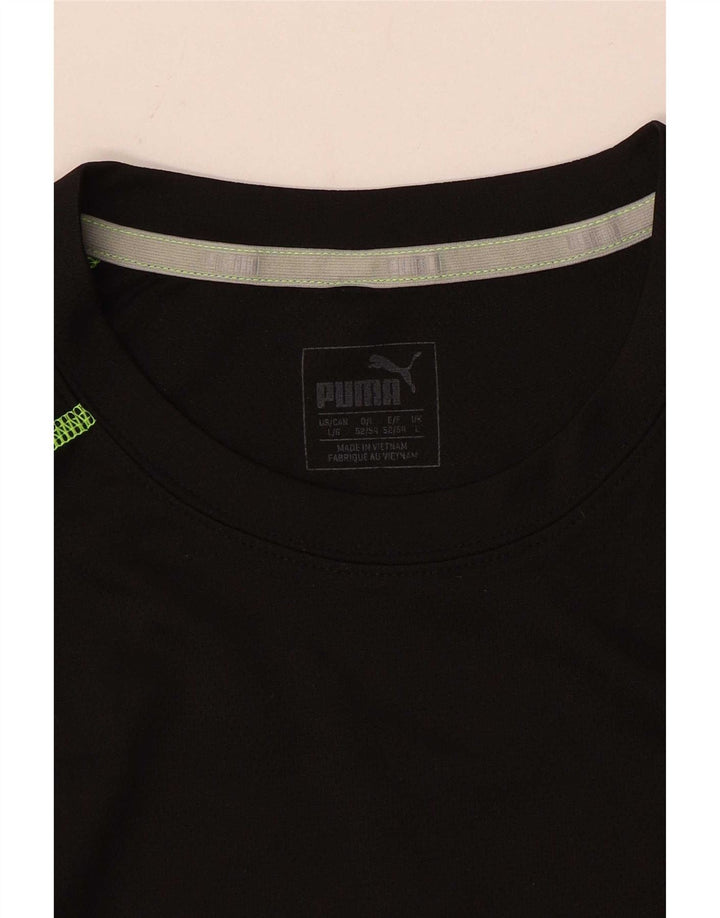 Top pentru bărbați Puma cu mânecă lungă, mare, negru, colorblock
