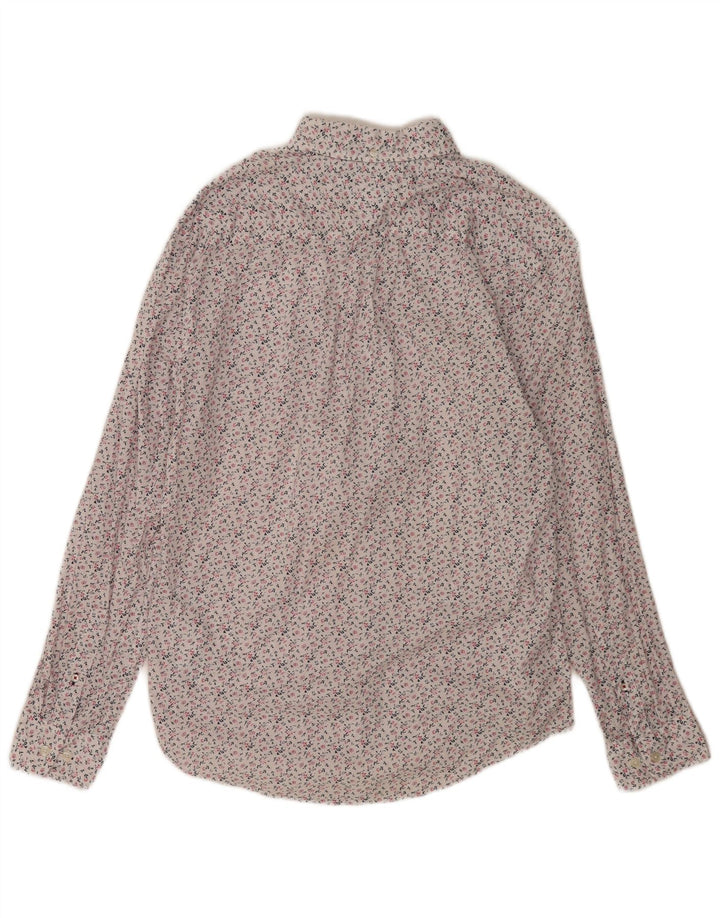 Cămașă pentru bărbați Tommy Hilfiger, mare, albă, cu flori din bumbac