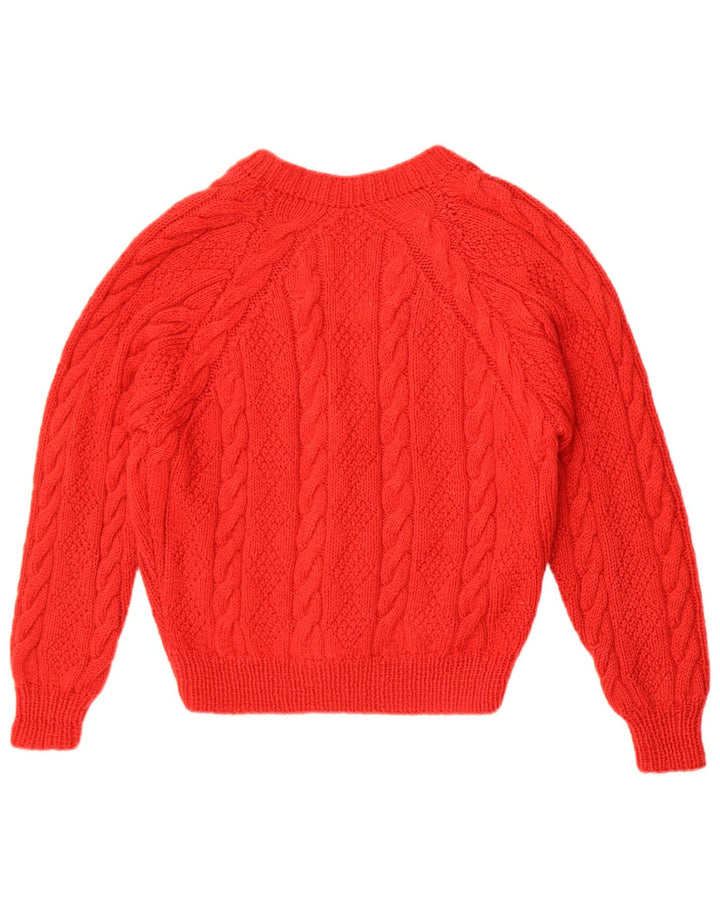 Pulover Cardigan Vintage pentru Damă UK 14 Medium Red